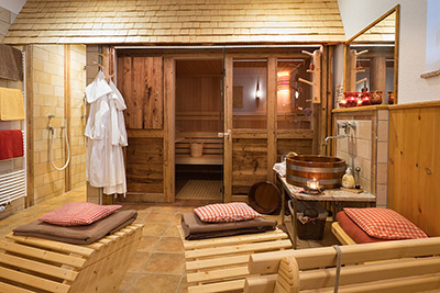 In der Sauna können Sie die Seele baumeln lassen